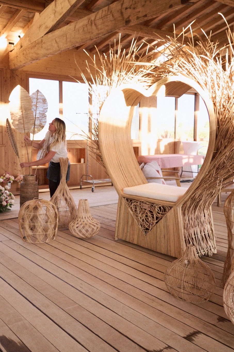 structure rotin pour mariage