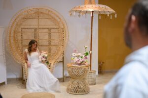 décor en rotin pour mariage